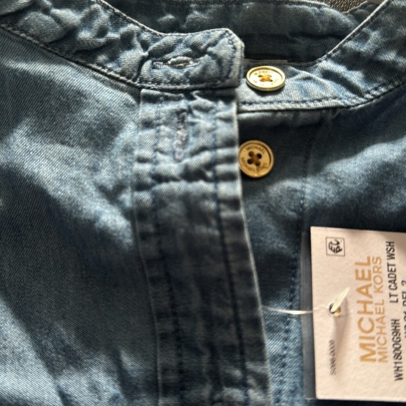 NWT Michael Michael Kors Size 2X Blue Jean Dress - Picture 8 of 8